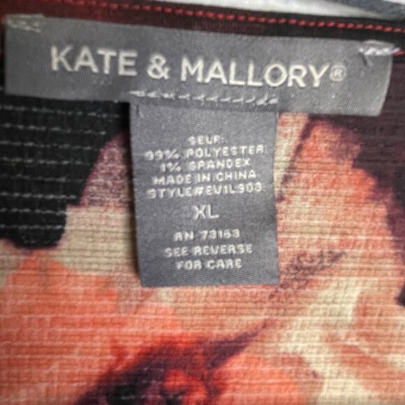 NWOT Kate & Mallory Baby Doll Blouse Size XL Floral Pink BOHO Feminine Fairy - Picture 4 of 10